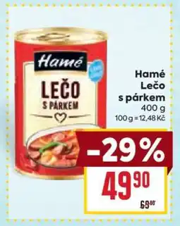 Billa Hamé Lečo s párkem nabídka
