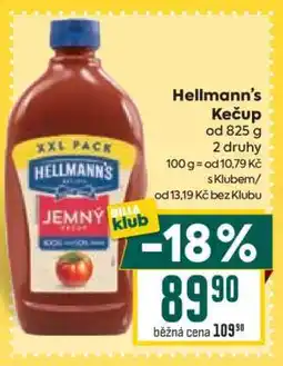 Billa Hellmann’s kečup nabídka