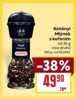Billa Kotányi Mlýnek s kořením nabídka