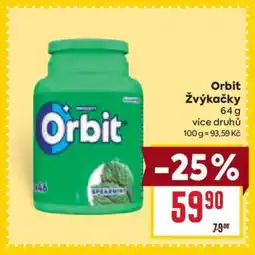 Billa Orbit žvýkačky nabídka