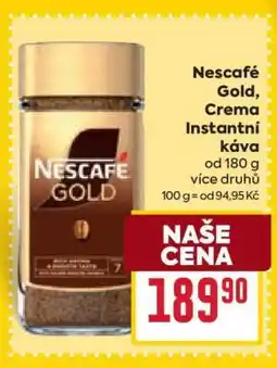 Billa Nescafé Gold, Créma instantní káva nabídka