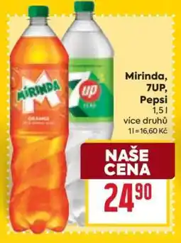 Billa Mirinda, 7UP, Pepsi nabídka