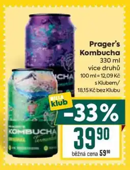 Billa PRAGER'S Kombucha nabídka