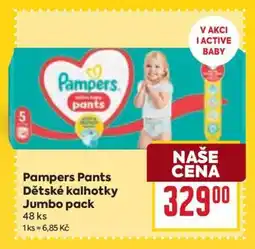 Billa Pampers Pants Dětské kalhotky Jumbo pack nabídka