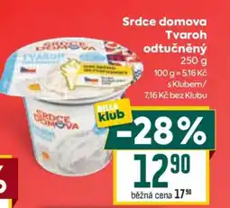 Billa Srdce domova Tvaroh odtučněný nabídka