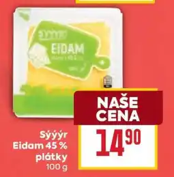 Billa Sýýýr Eidam 45% Plátky nabídka
