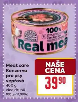 Billa Meat care Konzerva pro psy vepřová nabídka