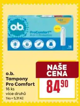 Billa O.B. Tampony Pro Comfort nabídka