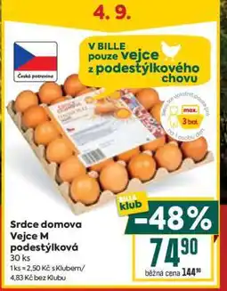 Billa Srdce domova Vejce M podestýlková nabídka