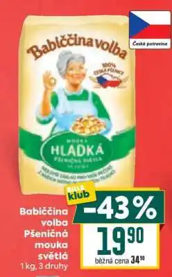 Billa Babiččina volba Pšeničná mouka světlá nabídka