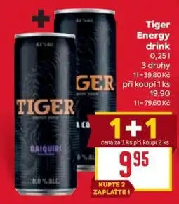 Billa Tiger Energy drink nabídka