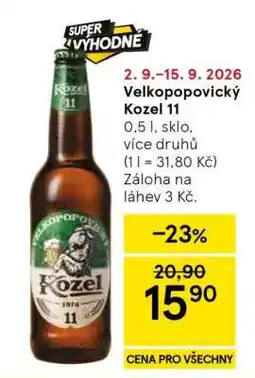 Tesco Velkopopovický Kozel 11 nabídka