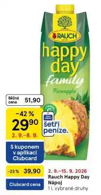 Tesco Rauch Happy Day Nápoj nabídka