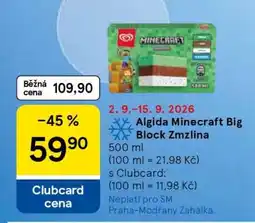 Tesco Algida Minecraft Big Block Zmrzlina nabídka