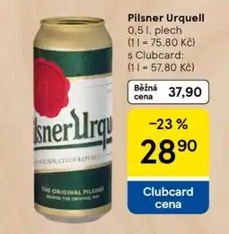 Tesco Pilsner Urquell nabídka