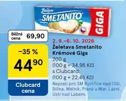 Tesco Želetava Smetanito Krémové Giga nabídka