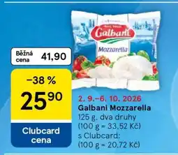 Tesco Galbani mozzarella nabídka