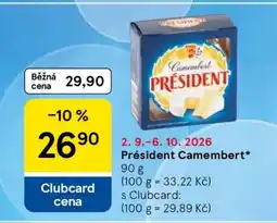 Tesco Président camembert nabídka