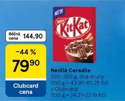 Tesco Nestlé cereálie nabídka