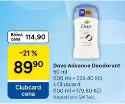 Tesco Dove Advance Deodorant nabídka