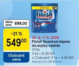 Tesco Finish Quantum Kapsle do myčky nádobí nabídka
