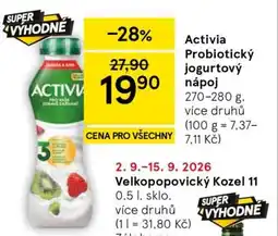 Tesco Activia Probiotický jogurtový nápoj nabídka