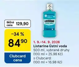 Tesco Listerine ústní voda nabídka
