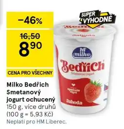 Tesco Milko Bedřich Smetanový jogurt ochucený nabídka