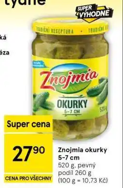 Tesco Znojmia Okurky 5–7 cm nabídka