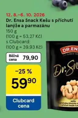 Tesco Dr. Ensa Snack Kešu s příchutí lanýže a parmazánu nabídka