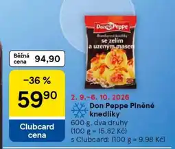 Tesco Don Peppe Plněné knedlíky nabídka