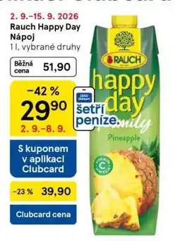 Tesco Rauch Happy Day Nápoj nabídka
