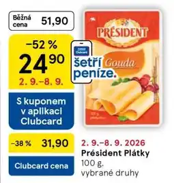 Tesco Président plátky nabídka