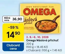 Tesco Omega Máslová příchuť nabídka