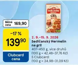 Tesco Sedlčanský hermelín na gril nabídka