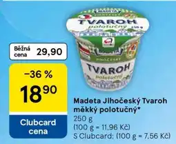 Tesco Madeta Jihočeský Tvaroh měkký polotučný nabídka
