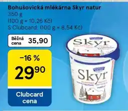 Tesco BOHUŠOVICKÁ MLÉKÁRNA SKYR NATUR nabídka