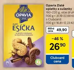 Tesco Opavia Zlaté oplatky a sušenky nabídka