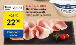 Tesco Klatovská šunka nejvyšší jakosti nabídka