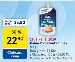 Tesco Hamé Pomazánka Tuňák nabídka