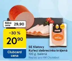 Tesco DZ Klatovy Kuřecí debrecínka krájená nabídka