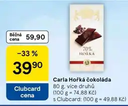 Tesco Carla Hořká čokoláda nabídka