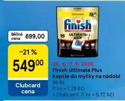 Tesco Finish Ultimate Plus Kapsle do myčky na nádobí nabídka