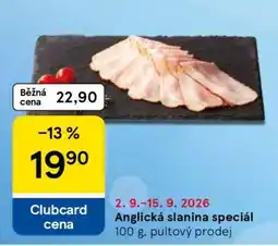 Tesco Anglická slanina speciál nabídka