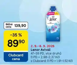Tesco Lenor aviváž nabídka
