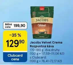 Tesco Jacobs Velvet Crema Rozpustná káva nabídka