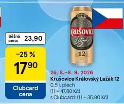 Tesco Krušovice Královský ležák 12 nabídka