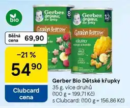 Tesco Gerber Bio Dětské křupky nabídka