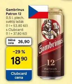 Tesco Gambrinus Patron 12 nabídka