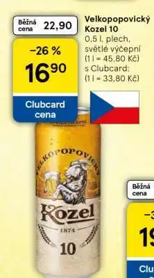 Tesco Velkopopovický Kozel 10 nabídka